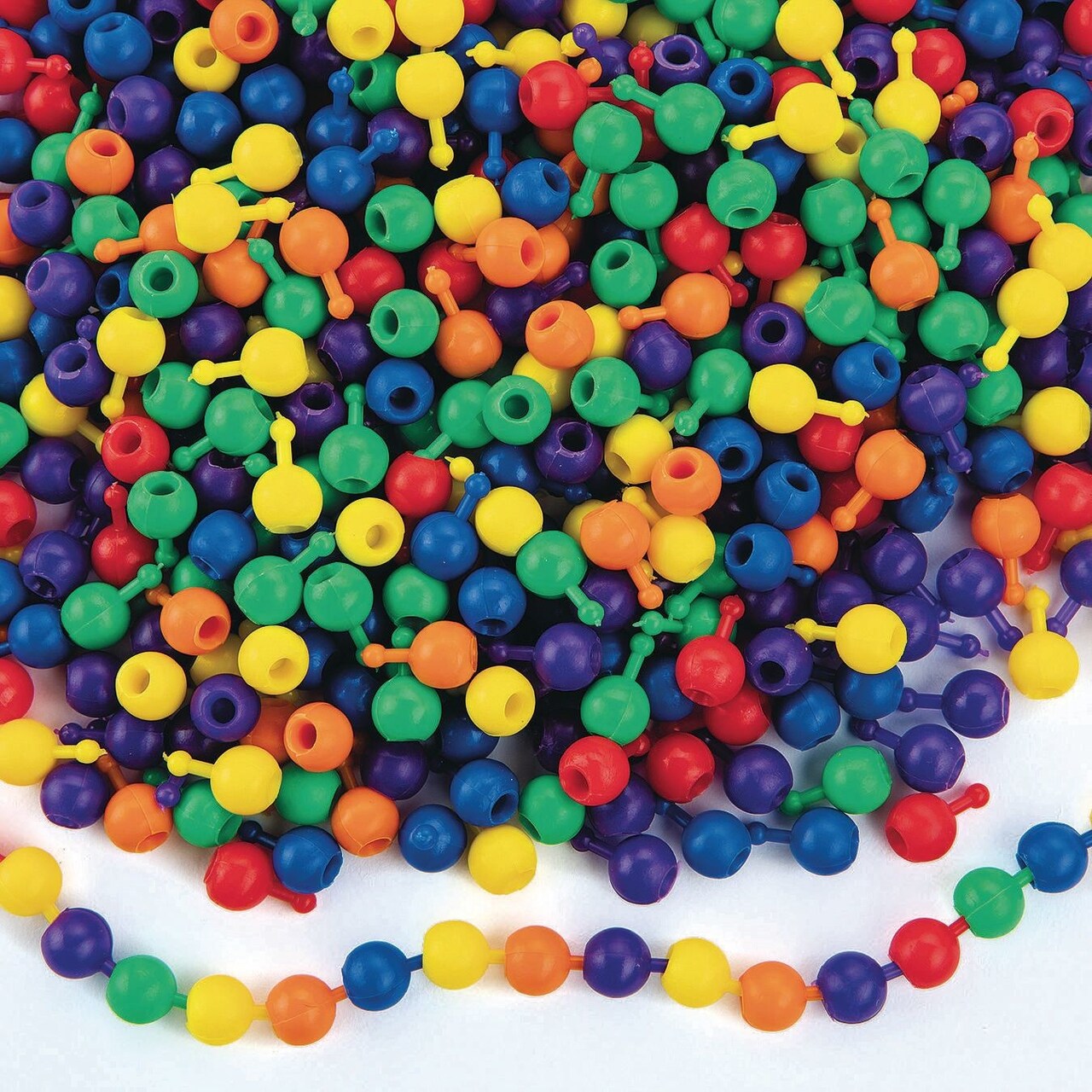 S&S Worldwide Color Splash! Pop Beads, 6 Assorted Bright Colors